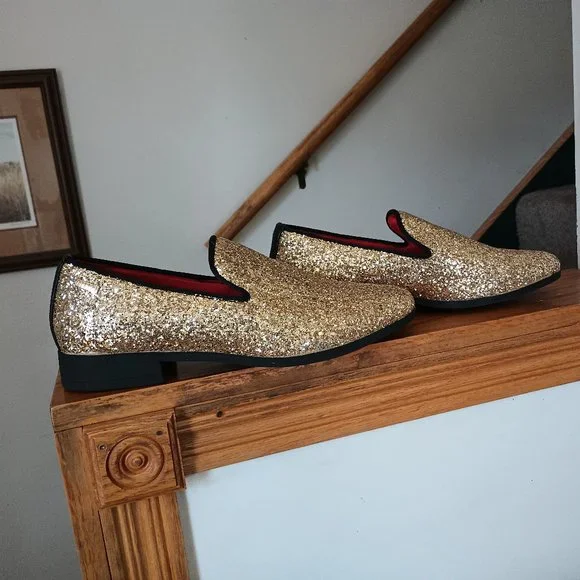 NWOT Gold Glitter Men\'s Loafers Men main image 4